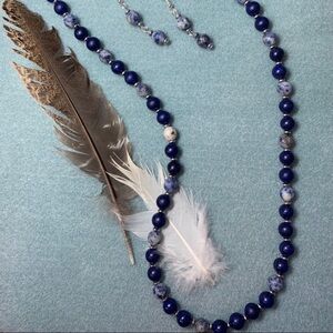 Lapis lazuli & Sodalite genuine gemstone jewelry